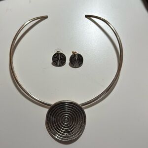 Choker Necklace and Earrings